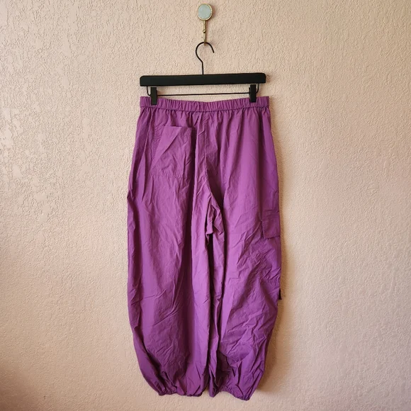 Urban Outfitters Jana Balloon Nylon Purple Cargo Pants - Picture 5 of 8